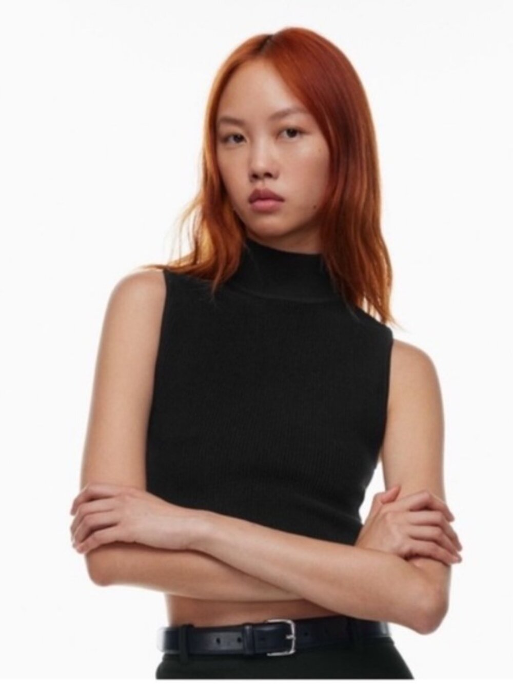nwot Babaton sculpt knit mockneck tank M - Picture 3 of 5